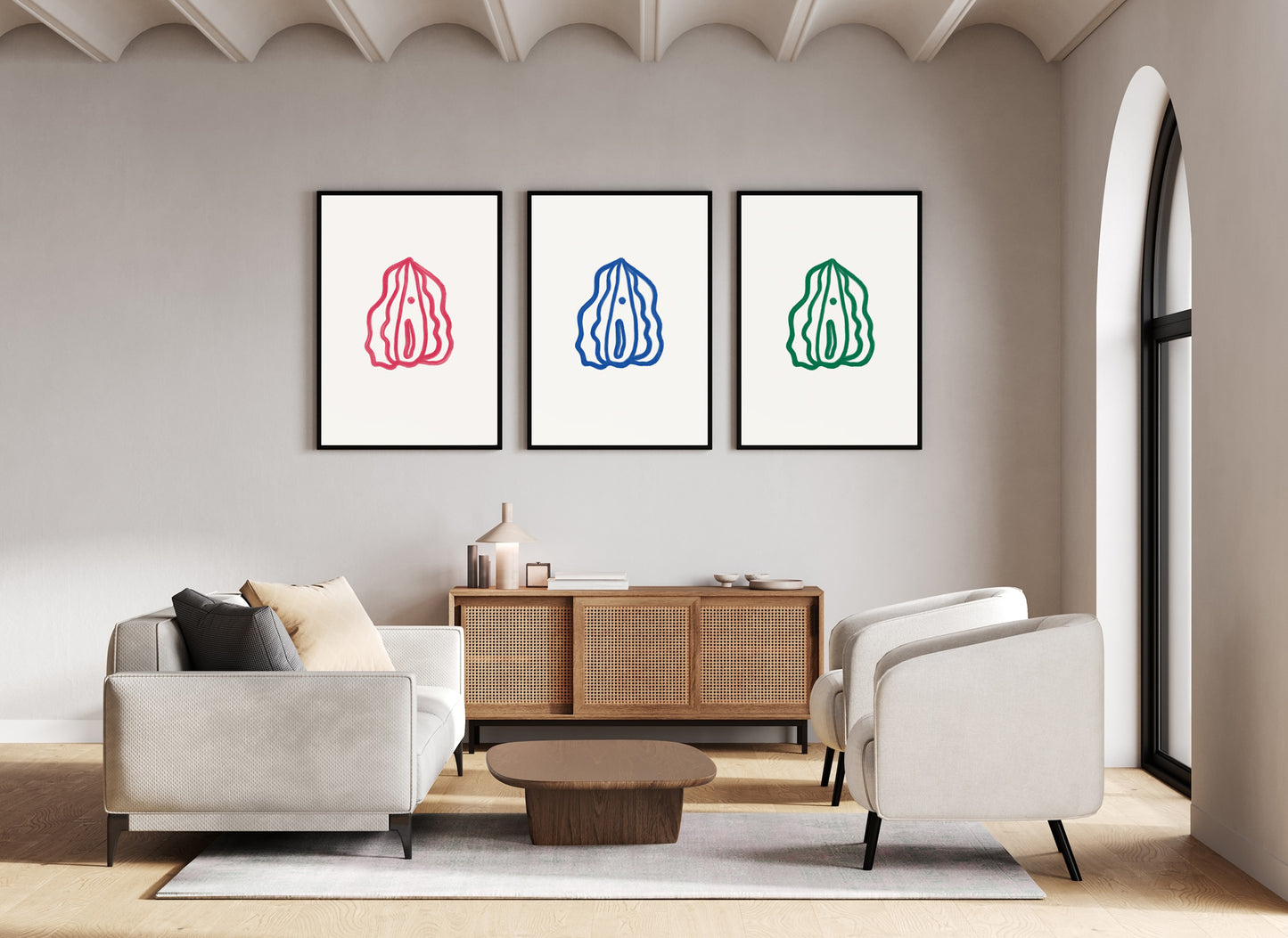 Vulva | Rød | 50X70 cm
