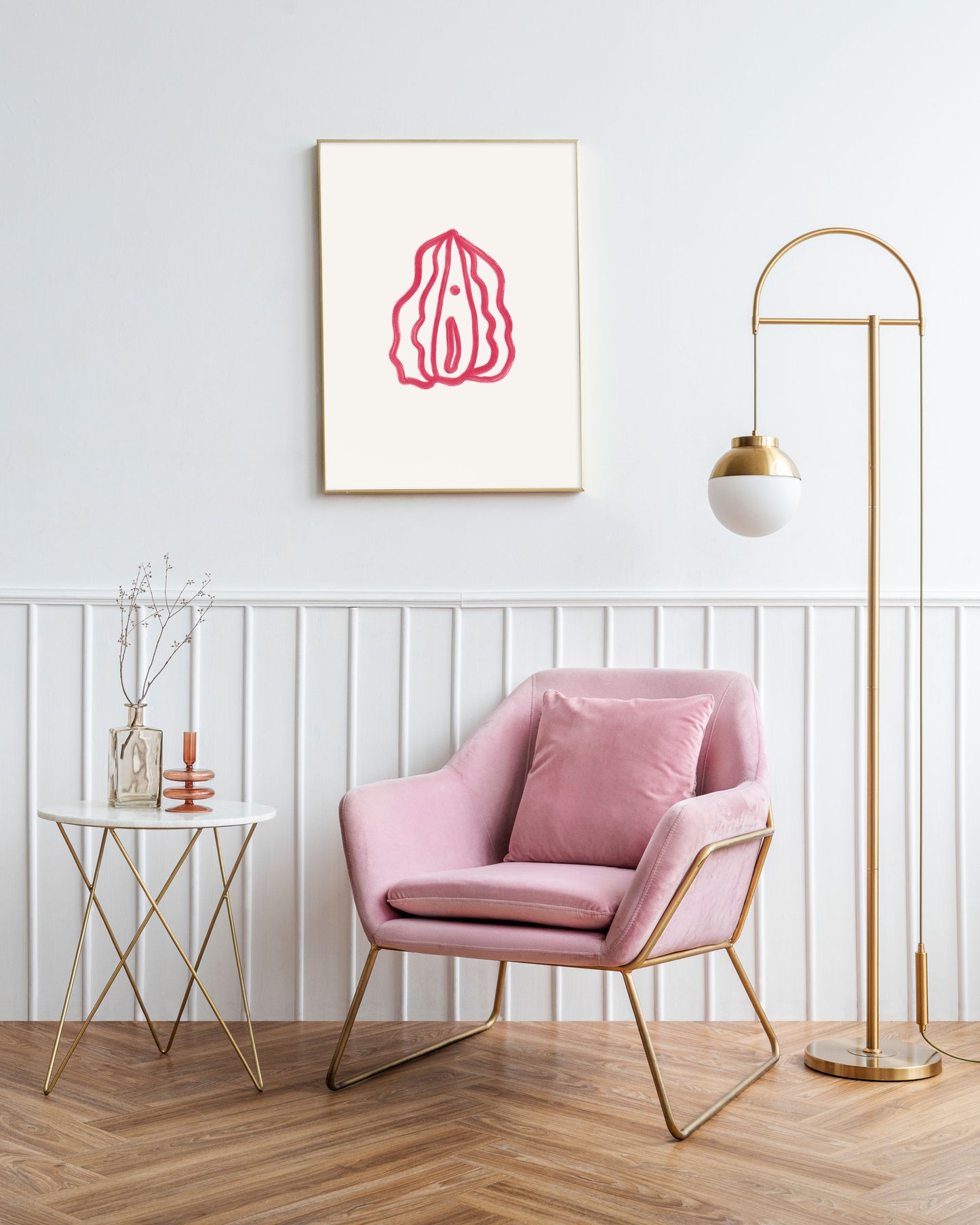 Vulva | Rød | 50X70 cm